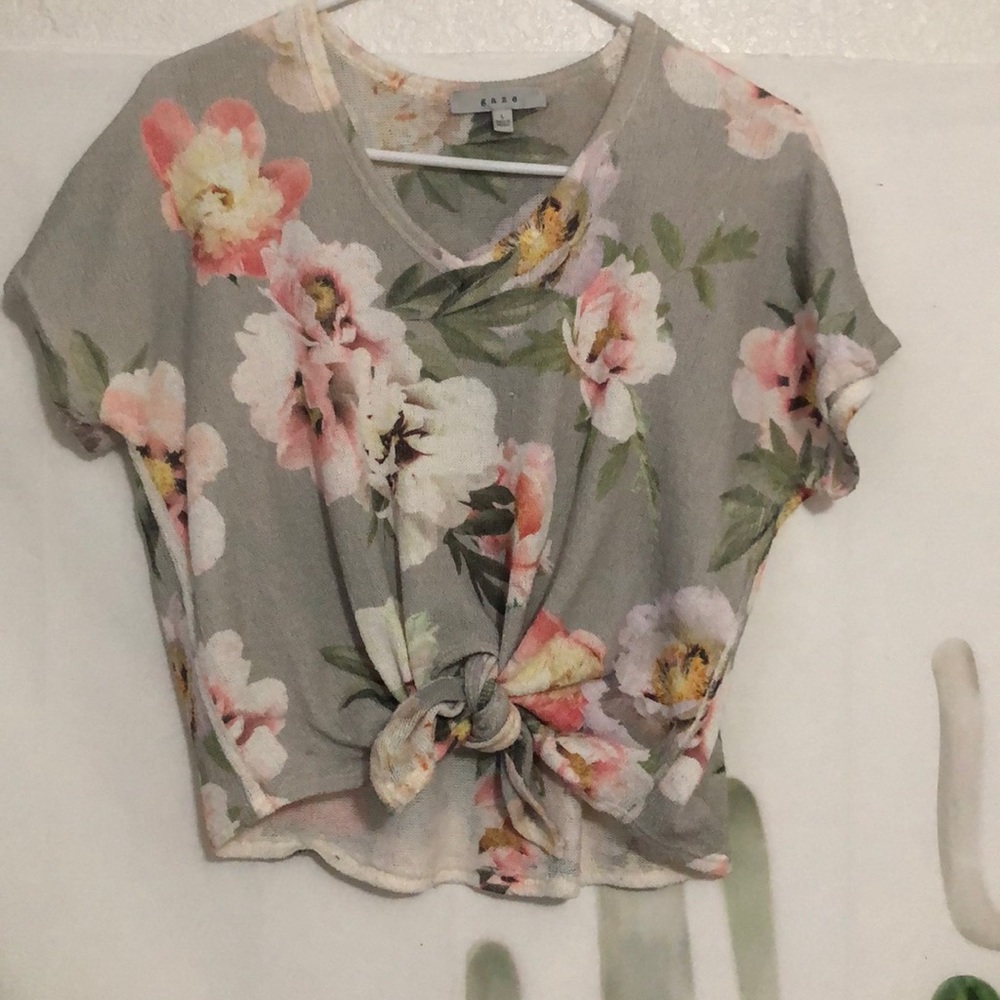 gaze Cropped Floral Top